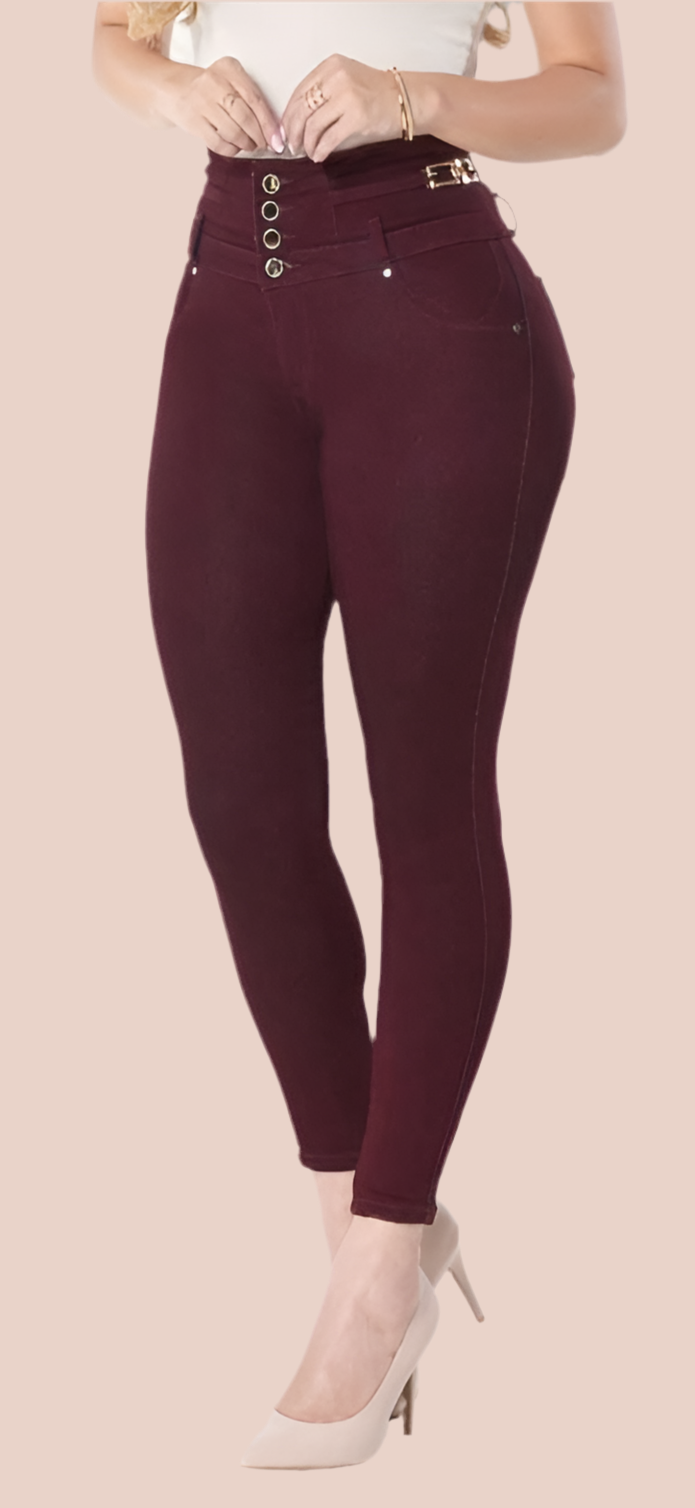 Colombian burgundy jeans